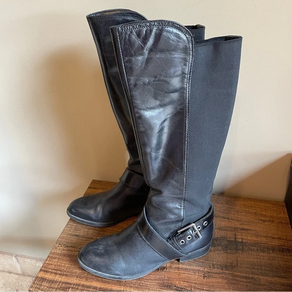 Liz Claiborne black riding boots Leather 6.5
